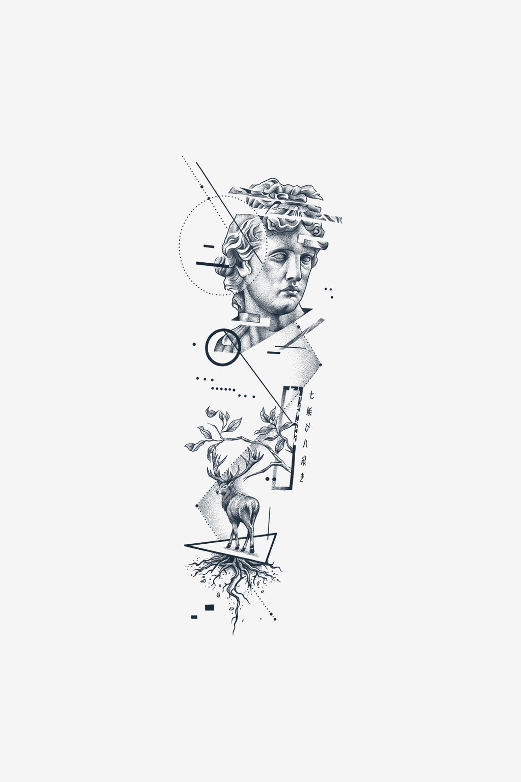 Fragmente Divine - tatuaj temporar Inklabs