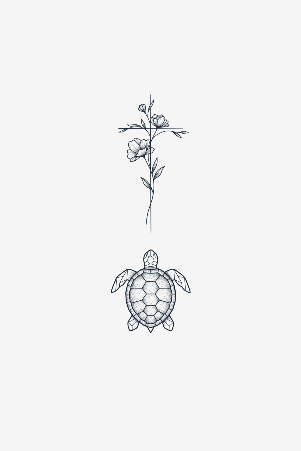 Credință și Ocean - tatuaj temporar Inklabs