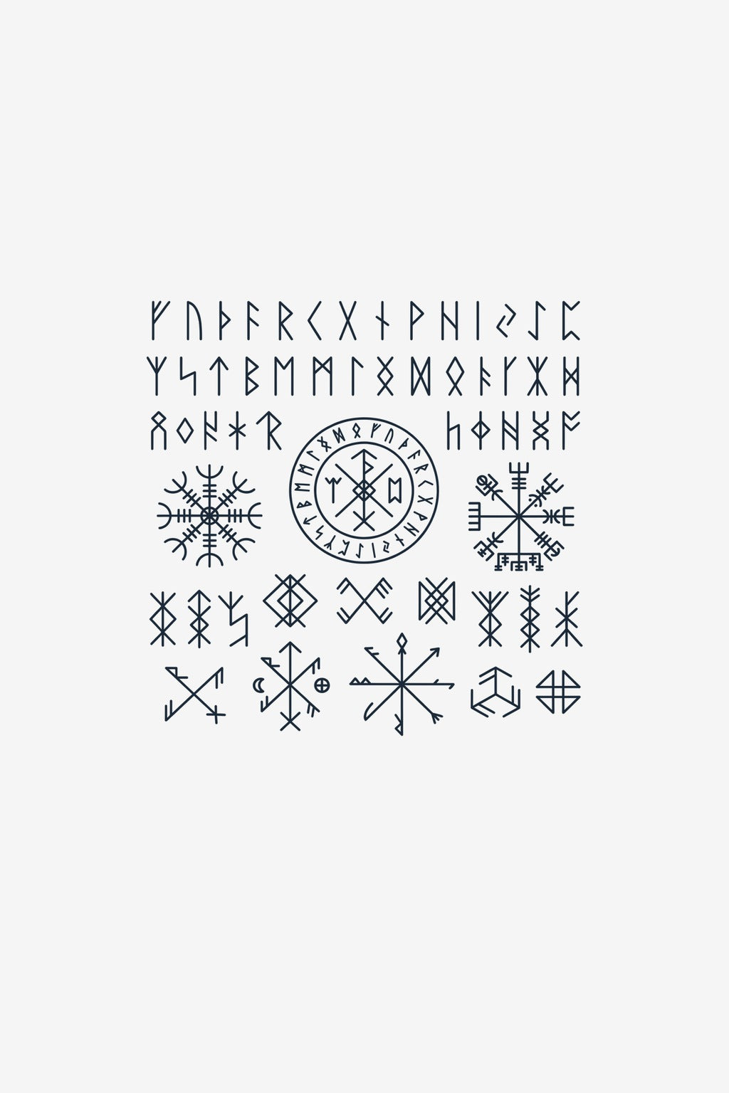 Alfabet Runic, tatuaj temporar cu alfabetul Elder Futhark, pe antebraț