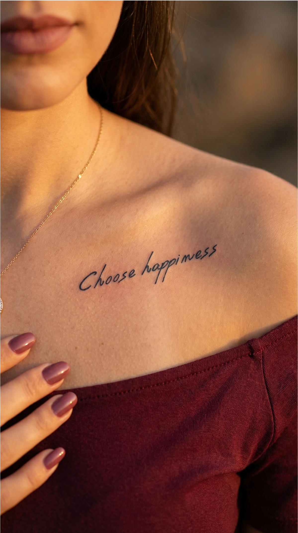 Model temporar cu textul Choose Happiess, din categoria Cuvinte și Citate