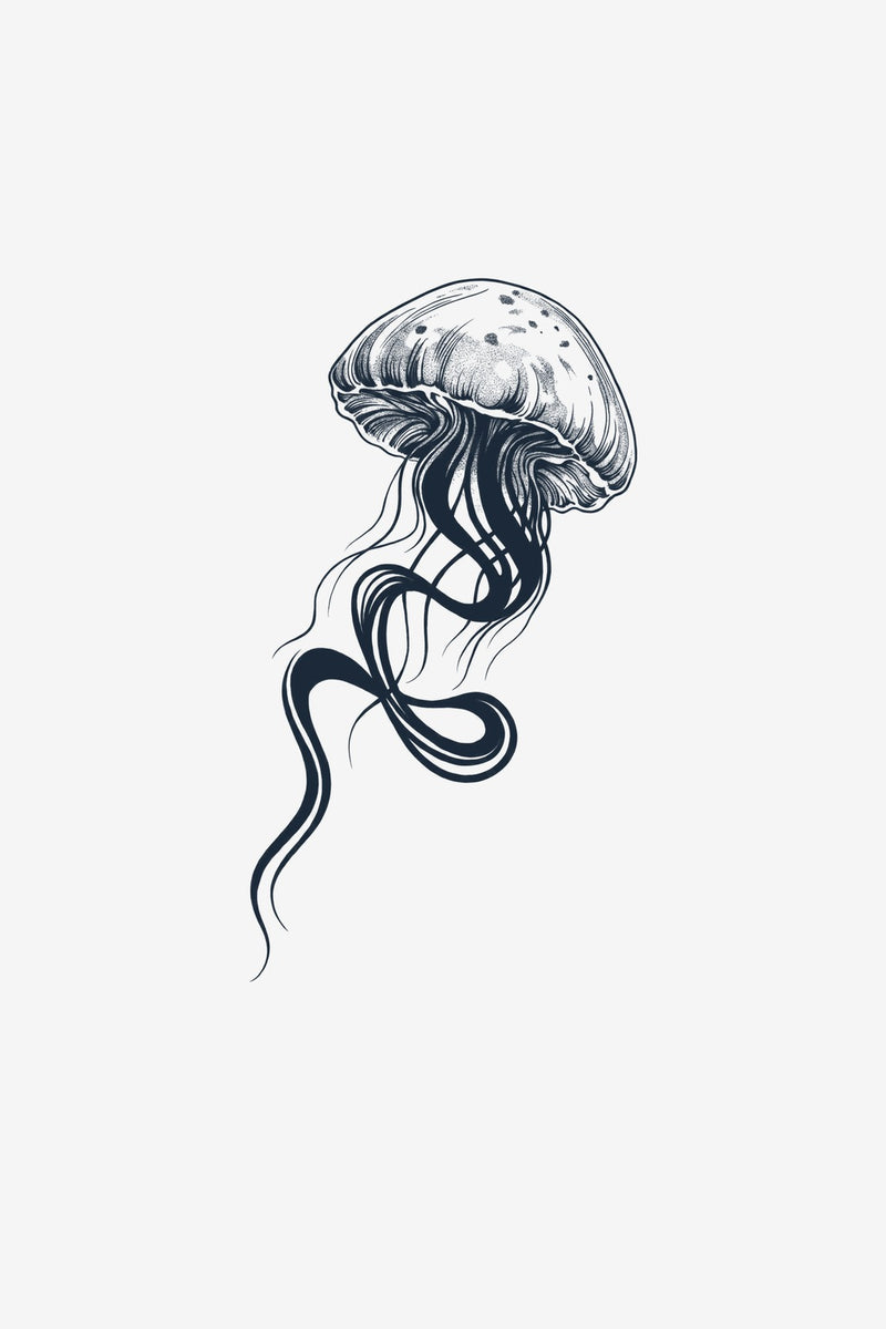 Meduza Abisală - tatuaj temporar Inklabs
