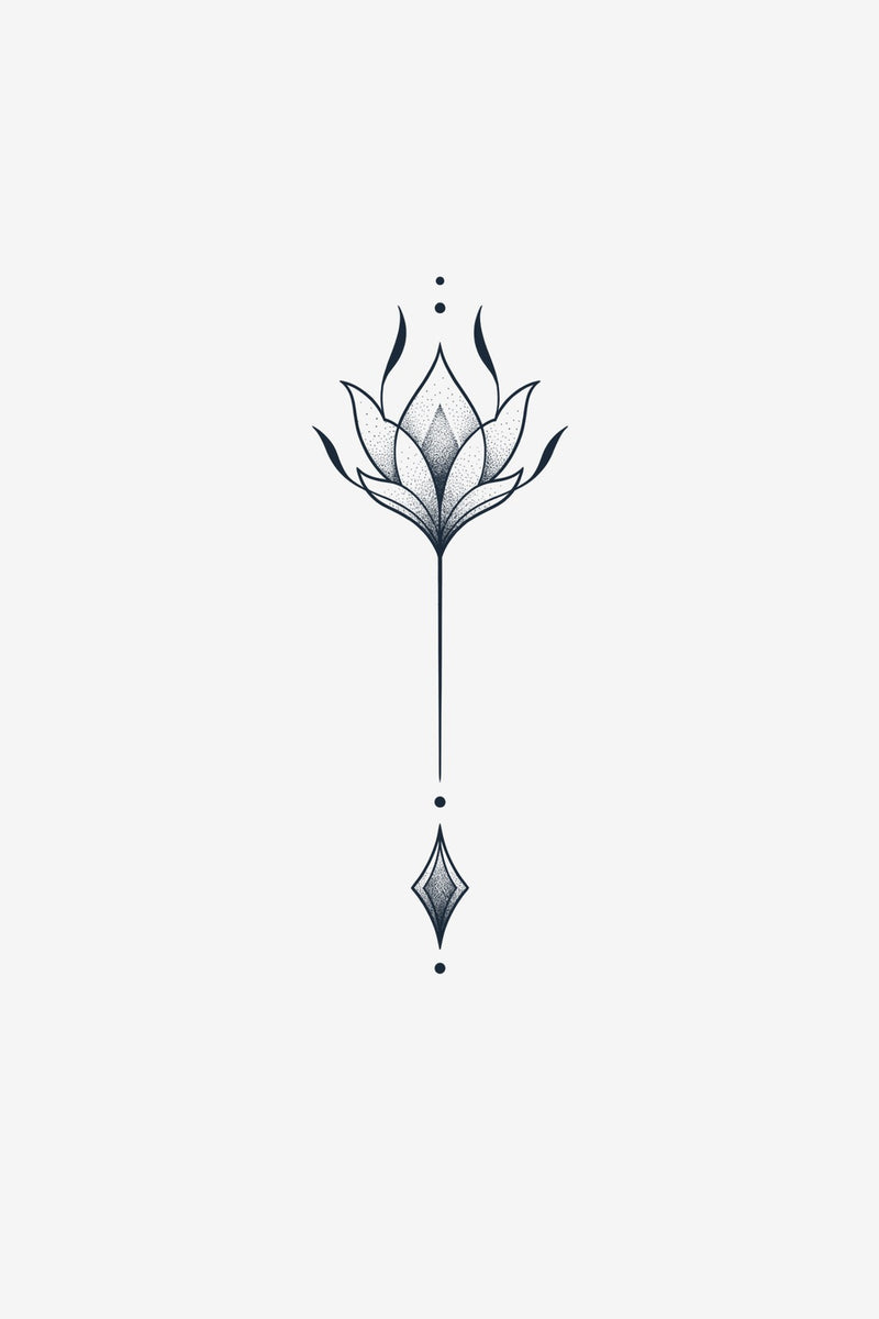 Lotus Ornamental - tatuaj temporar Inklabs