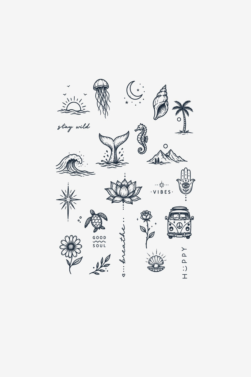 Set Oceanic - tatuaj temporar Inklabs