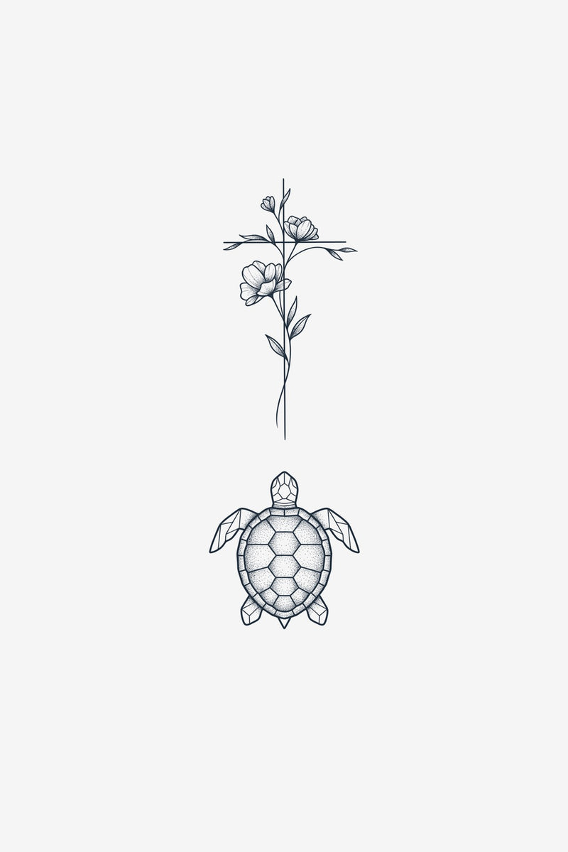 Credință și Ocean - tatuaj temporar Inklabs